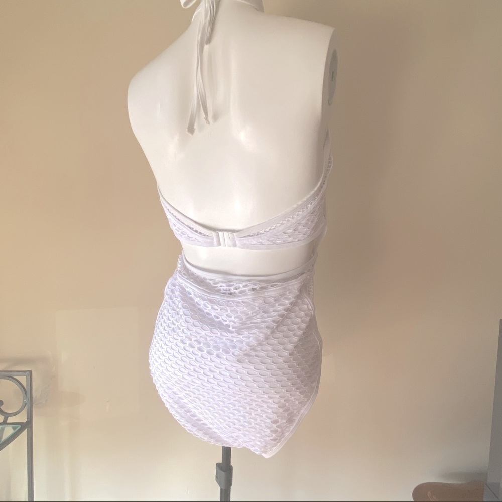 New Look White Mesh Swimsuit — image 5 of 8